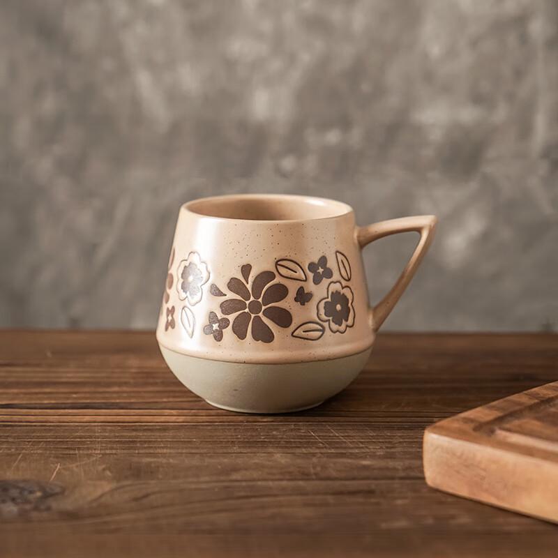 Shangqi Creative Daisy Clay Coffee Mug Set