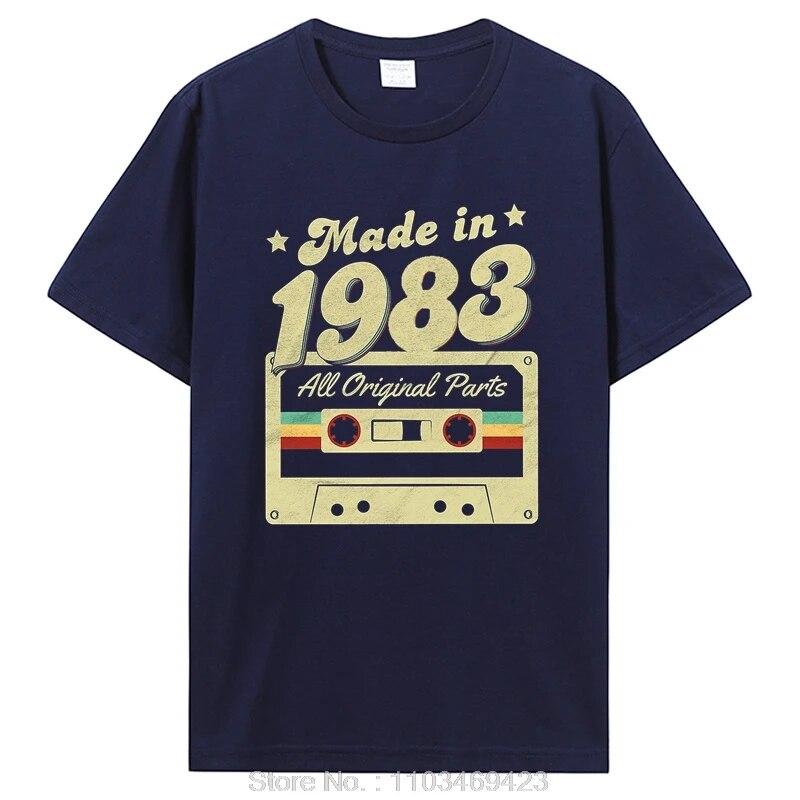 Birthday T Shirts for Unisex Women 1983 Old T Shirt Cotton Short Sleeve Graphic Tshirt Casual Clothing Oversized Tee Streetwear