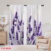 2pcs,2D Plane Printing Curtain Fabric Lavender Bliss(1) Versatile 100% Polyester (without Rod) Decorations For Home for Living