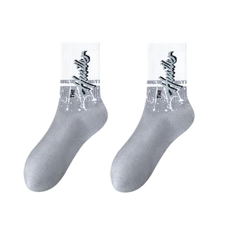 5 Pairs of Men's New Autumn Deodorizing Sports Basketball Drum Pure Cotton Socks