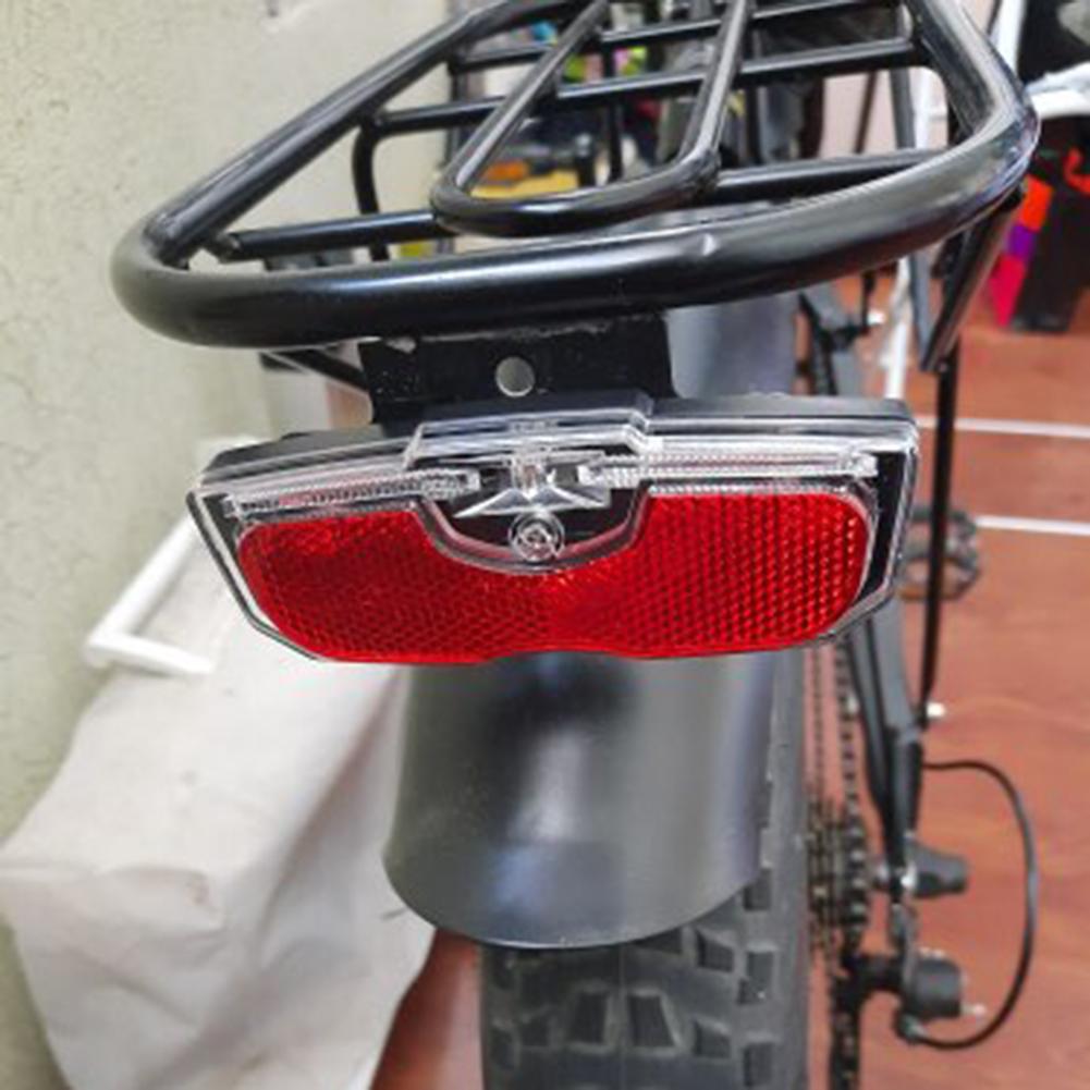 Bike Luggage Rack Light LED Mountain Bike Tail Light Waterproof Bicycle Rear Seat Reflective Taillight Night Ridding for Safety