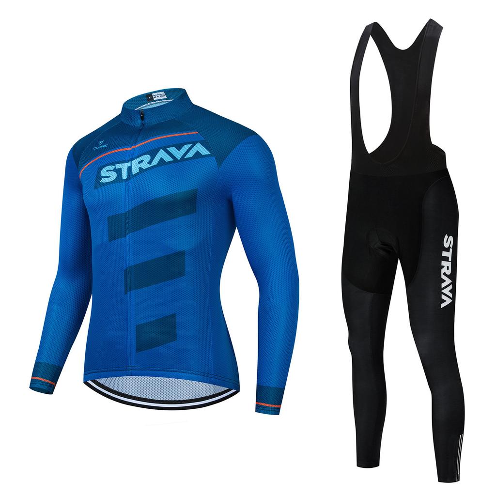 Autumn and Winter Long-sleeved S Cycling Suit, Men's and Women's Breathable Road Mountain Bike Suit