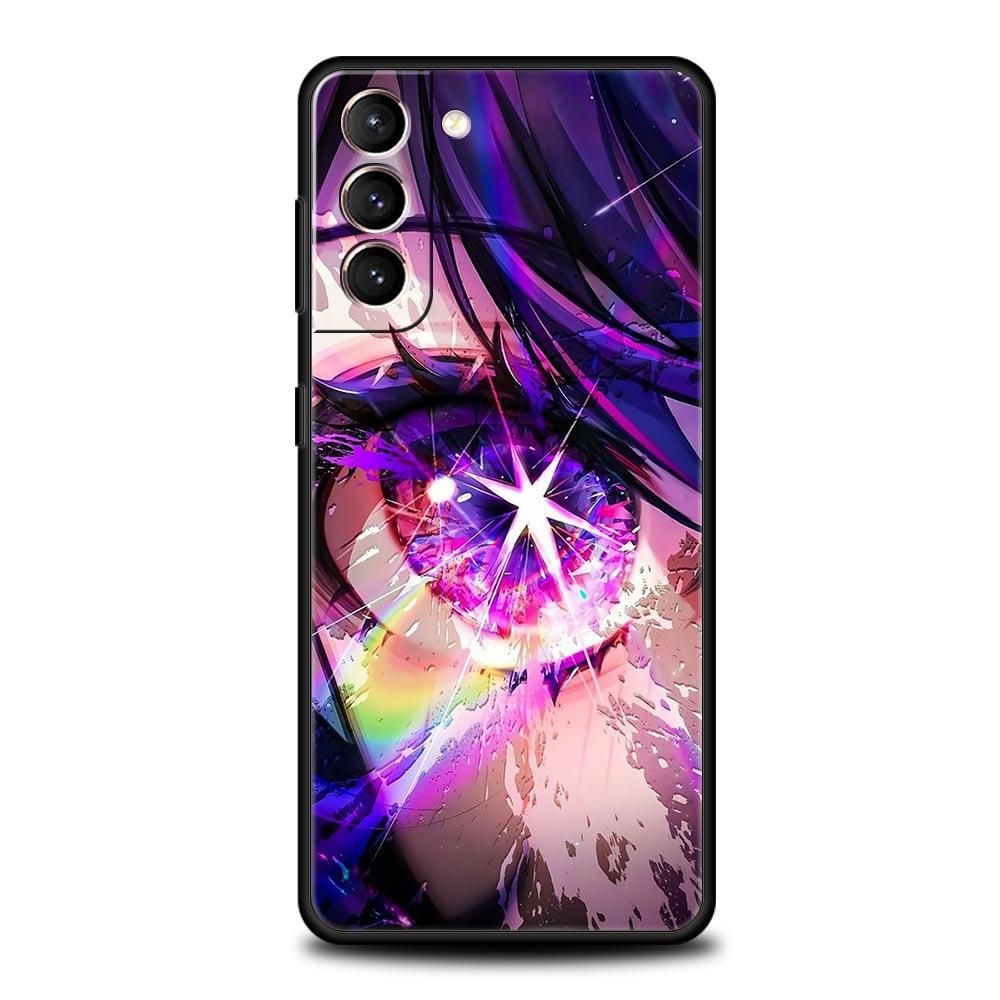 

Мультяшный милый арт глаза Чехол для телефона Для Samsung Galaxy S24 S23 Ultra S22 S21 S20 FE 5G S10 S10E S9 Plus S8 Силиконовый черный чехол Samsung S21Ultra