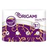 Origami Luxuria 3 Ply Toilet Tissue Paper Roll - Pack of 12 (140 Pulls Per Roll, 1680 Sheets)