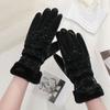 Warm Gloves Women Winter New Polar Fleece Thick Touchscreen Anti Slip Outdoor Riding Windproof Water Resistant Fleece Gloves