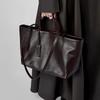 Cowhide Luxury Designer Women Shoulder Bag Leather Large Capacity Square Fashi Tote Bag Korean Handbag Shopping Underarm Bags