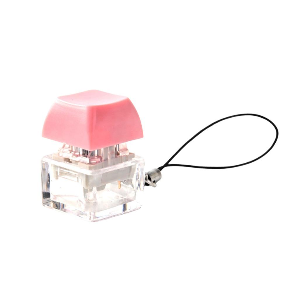 No Lights Fidget Keychain DIY Keyboard Clicker Toy Relaxing Pinch Toy