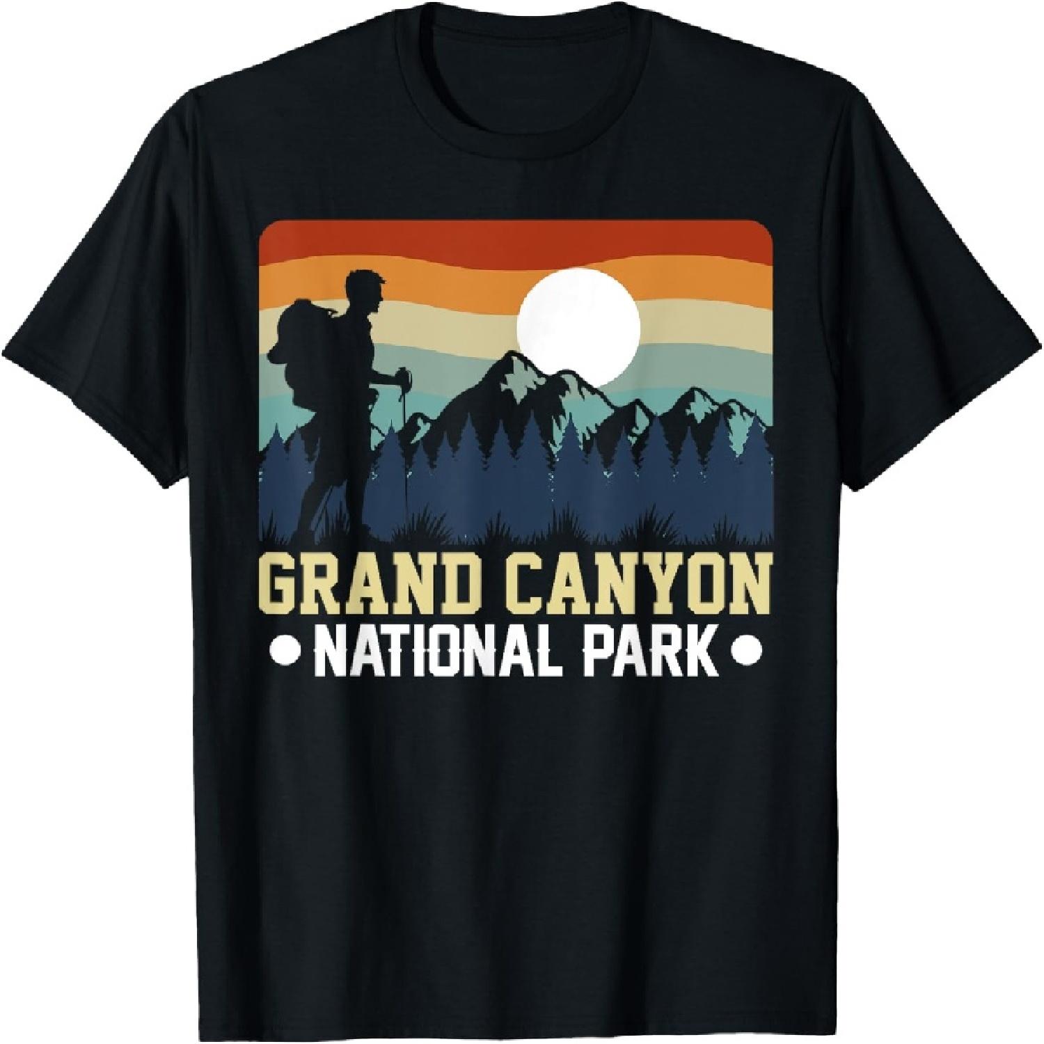 Grand Canyon National Park Vintage Sunset Hiker T-Shirt XXXXXL разноцветный