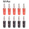 Einfach zu installierende 4mm Bananenstecker für schnelle Audio-Lautsprecherverbindungen (10 Stück)