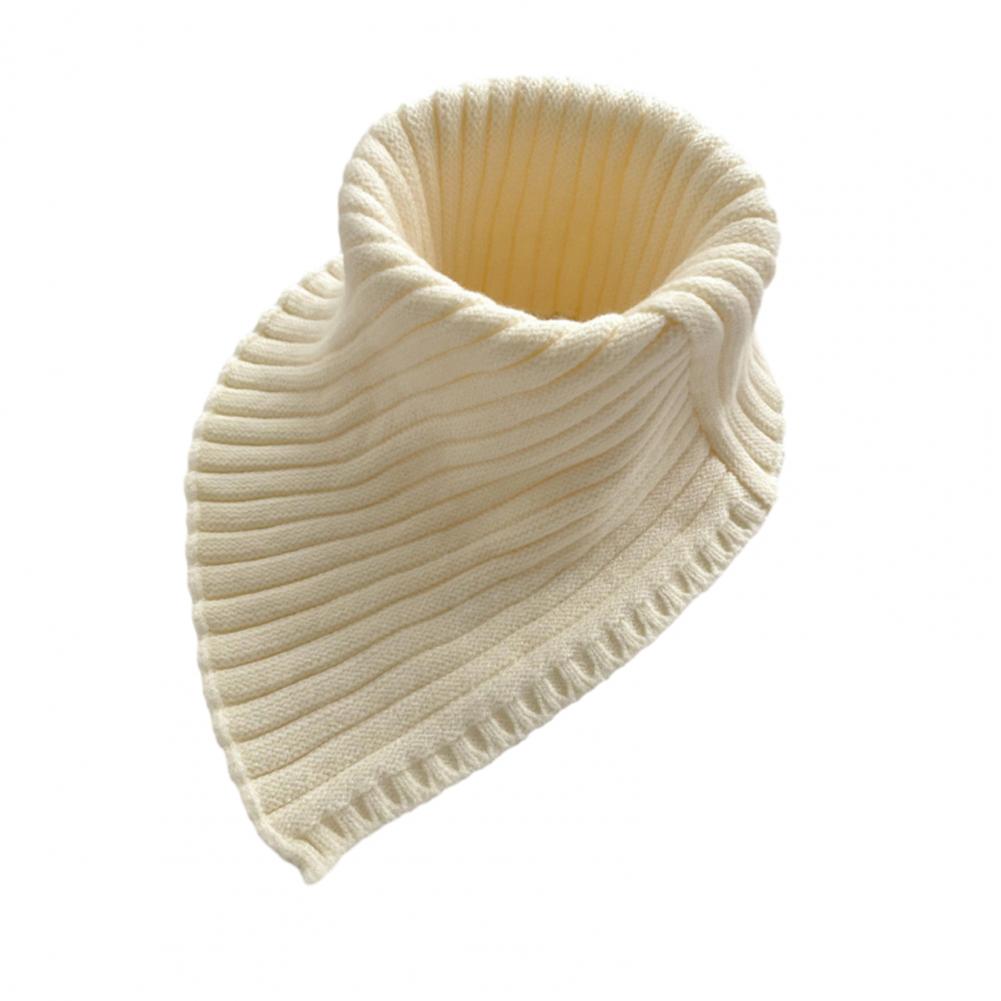 Women Autumn Winter Knitted Fake Collar Scarf Solid Color Ribbed Warm Turtleneck Neck Warmer Detachable Windproof False Collar