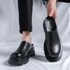 2025 Chef Men's Shoes Spring Work Special Pure Black Non-slip One-pedal Labor Insurance Tide Shoes 15963-R