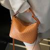 Niche Popular Textured Woven Bag Women's 2025 Spring and Summer New Korean Version Fashionable and Elegant One-shoulder Portable Messenger Bag