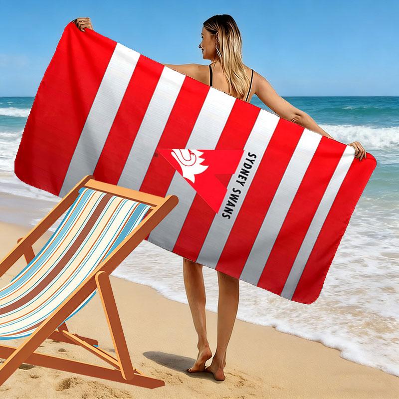 Sydney Swans Pride Print Beach Towel, Large Soft Quick Dry Towel for Beach Camping Swimming