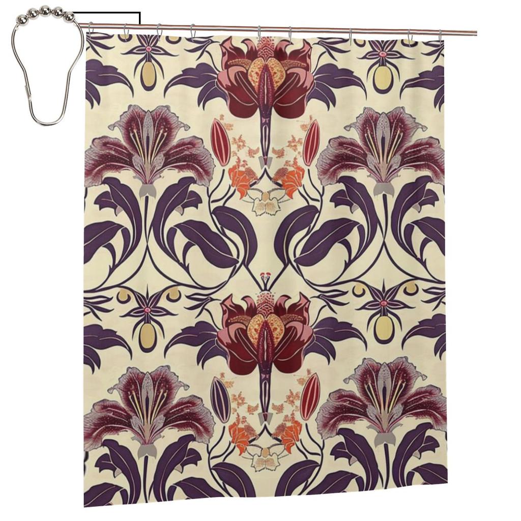 Tenda Doccia Alghe William Morris Bagno Poliestere Impermeabile Tende da Bagno Con Ganci