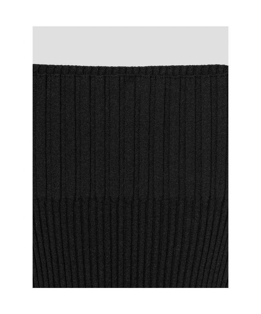 Anggae Off Shoulder Rib Top Black