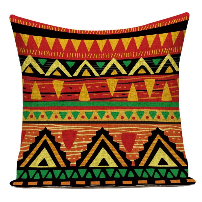 African Style Animal Elephant Geometric Polyester Pillow Covers Decorative Sofa Home Cushion Cover For Living Room Decoration
