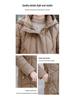 Women's Korean Style Mid-Length Cotton Coat with Detachable Hood - Loose Fit, Slimming, and Cold-Proof Winter Outerwear.