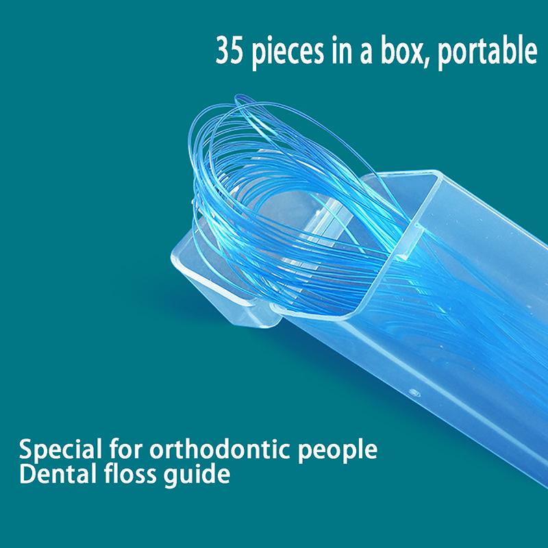 35/70Pcs/bag Orthodontic Floss Puller Dental Threader Practical Cleaning Threader Floss Tools Oral Hygiene Care Freshens Breath