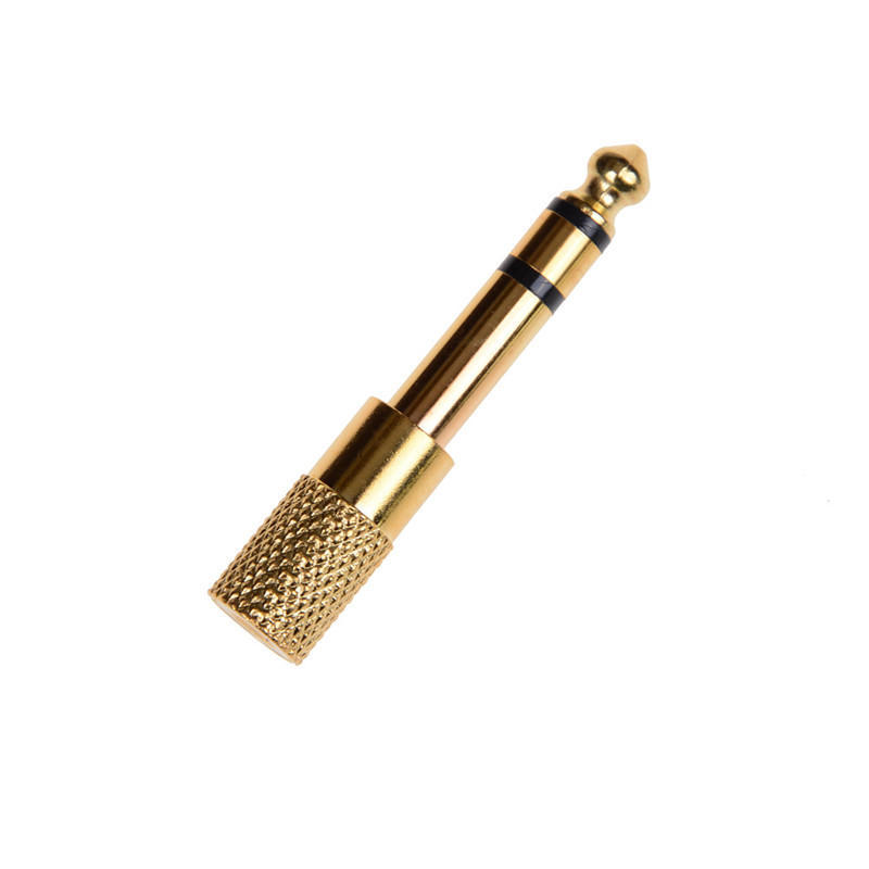 6.5Mm 1/4" Male Plug To 3.5Mm 1/8" Female Jack Stereo Headphone Audio Adapter