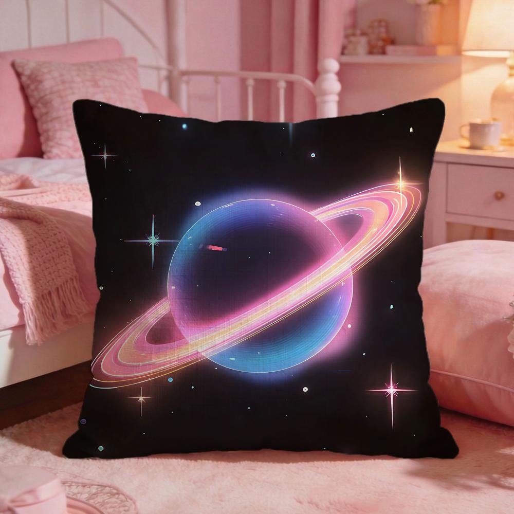 DecorCartoon PlanetS Cushion Cover Premium Comfort Reversible Pillow Cove Two in One Design for Any Room Car Interior