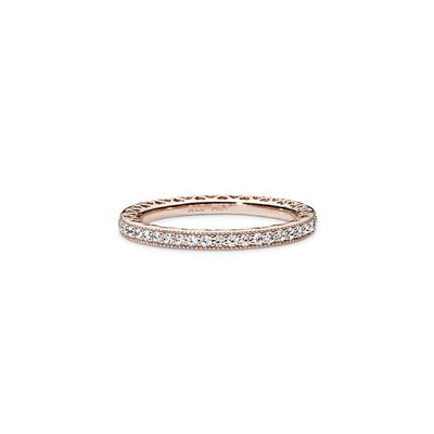 Gold Plated Rings Unisex Rose Gold 180963CZ