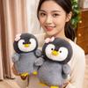 25 30cm Fliege Weibliches Pinguin Plüschtier Stofftier Stehend Grau Cartoon Tierpuppe Beruhigendes Geburtstagsgeschenk