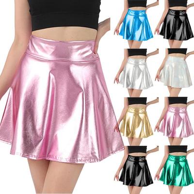 Damen-Modischer Regenschirmrock mit hohem Bund und auffälligem Muster