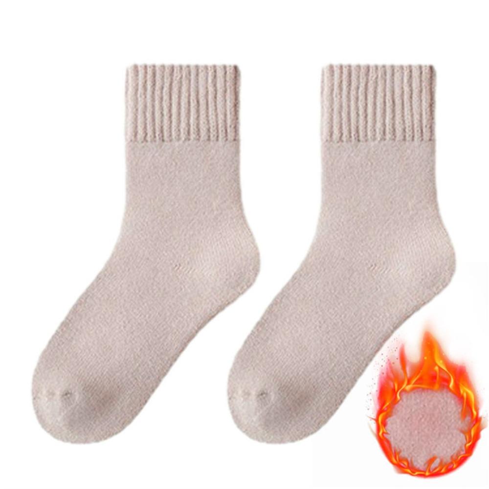 New Polyester Cotton Winter Warmer Thicken Sock Medium Tube Sock Thermal Wool Cashmere Snow Socks Seamless Sleeping Socks