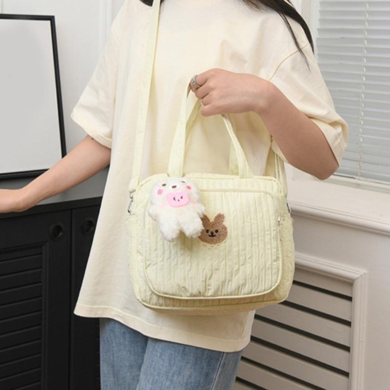 Diaper Bag Handbag Fashionable Mother and Baby Nappy Pouch One Shoulder Crossbody Bag for Bottle, Diaper Storage