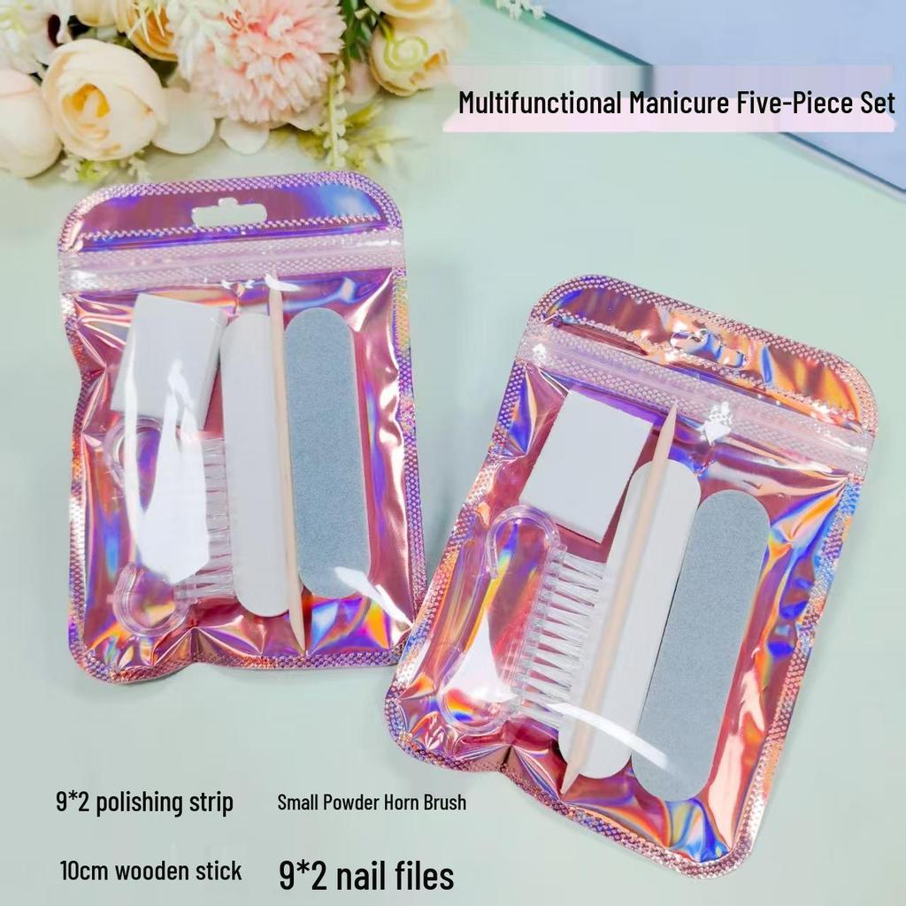 Portable PVC Cuticle Scraper & Nail Clipper Set - Nail Art Tool Kit