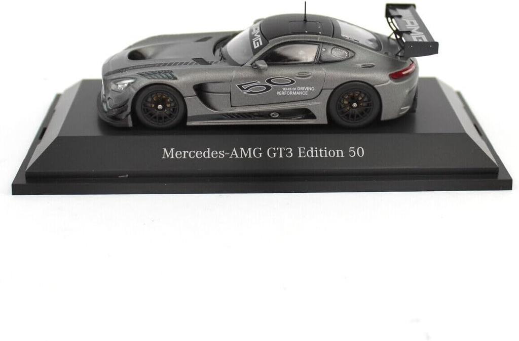 MINICHAMPS Mercedes-Benz 1/43 Scale Model Car AMG GT3 Edition 50 (C190) Gray Metallic