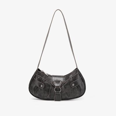 Vintage Pleated One-shoulder Underarm Bag Large Capacity Ladies Niche Commuter Premium Feel