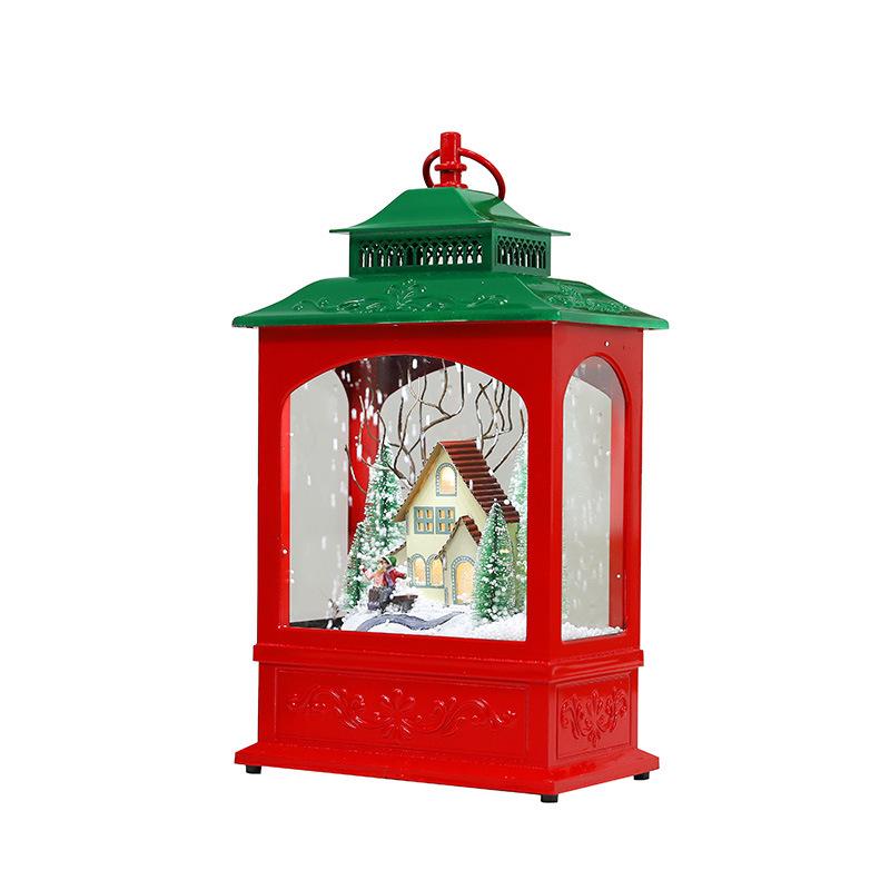 Korean Snowfall Music Lantern - Christmas Gift & Ornament for Living Room or Display