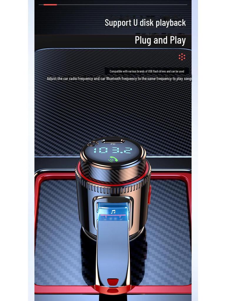 Автомобільний MP3-плеєр та FM-передавач T23 з Bluetooth та багатофункціональною сумісністю з прикурювачем