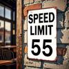Vintage Metal Speed Limit 55 Sign Retro Wall Decor