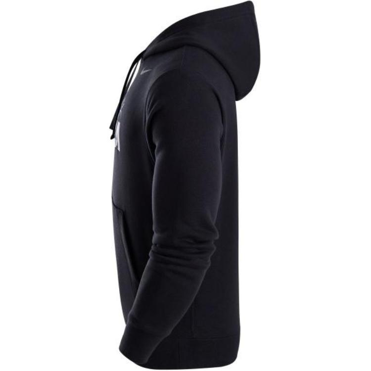 Nike Letter Print Hooded Pullover Fleece Sweatshirt Men Tops Black HQ2112-010