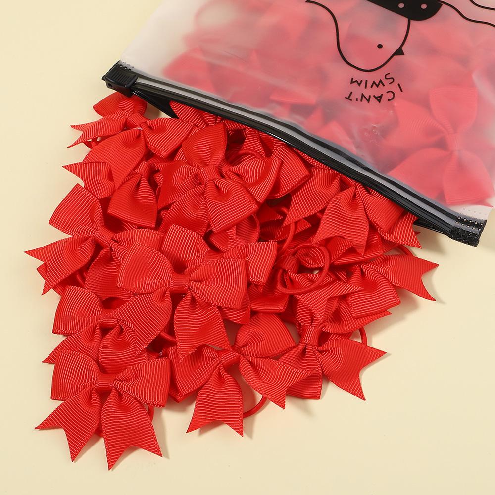 5Pcs/lot Grosgrain Ribbon Pigtail Hair Bows Elastic Hair Ties Hair Bands Holders Baby Hair Accessories for Baby Girls Infants