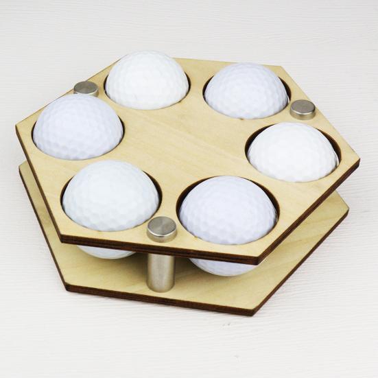 Honeycomb Golf Ball Display Holder Wall Mount Wooden Hexagonal Golf Ball Show Collector