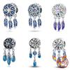 Fit Charms Fororiginal Bracelet 100% Copper Blue Dream Catcher Beaded Diy Jewelry Making Women'S Gifts