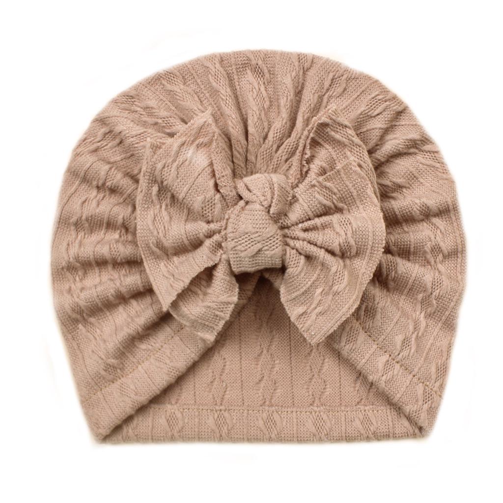 

Европейская и американская шапочка с бантом из жаккарда для новорожденных девочек One Size