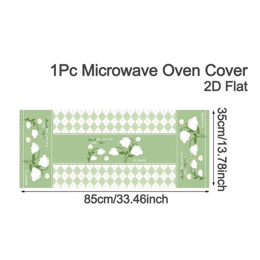 85x35cm Microwave Oven Dust Cover Oil Proof Waterproof Polyester Fabric Machine Protector Washable Protective Cover