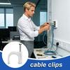 100pcs 7mm Wire Clips Cable Management Clamps Durable Cord Fastener Organizer Neat Wire Fixing Tool for Home Office Kitchen