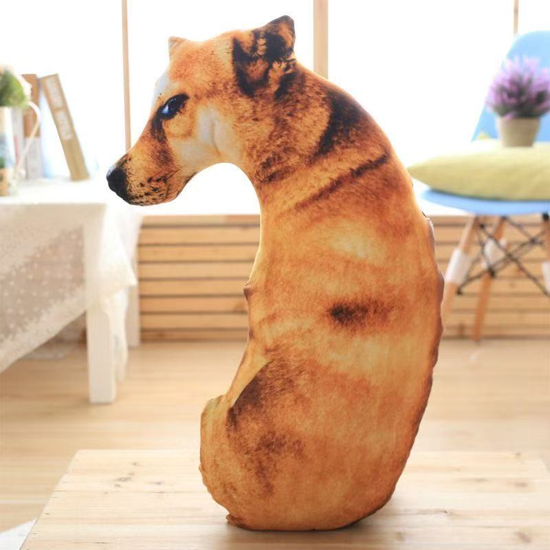 Toy 3D Lifelike Animal Throw Pillow Soft Creative Dog Pillow Plush Cushion Home