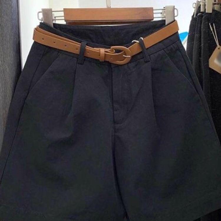 Women s Khaki High-Waist Cotton A-line Shorts - 2026 Summer Collection L (for 53-60 kg)