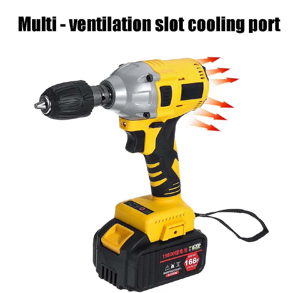 110-240V 168VF 460NM 19800mAh Electric Brushless Impact Wrench Cordless Drive Impact Wrench Tools