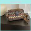 Ethnic Style Ethnic Style Ripple Patterns Bag With Nylon Material And Zip Closure For Daily Use