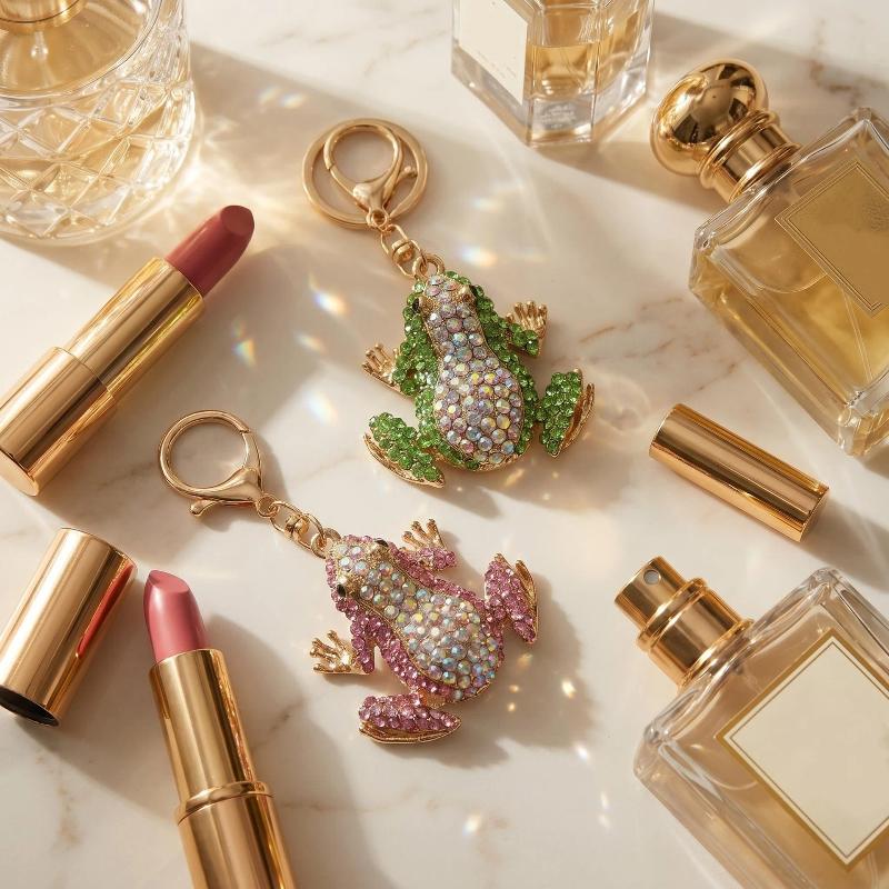 1Pcs Unisex 5-Color Animal Key Chain Lovely Crown Frog Keychain For Women Charms Gifts