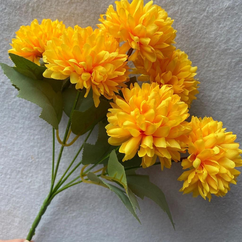 

Artificial Flower Hydrangea Bouquet Wedding Centerpiece Decor Props Photography Pale Yellow