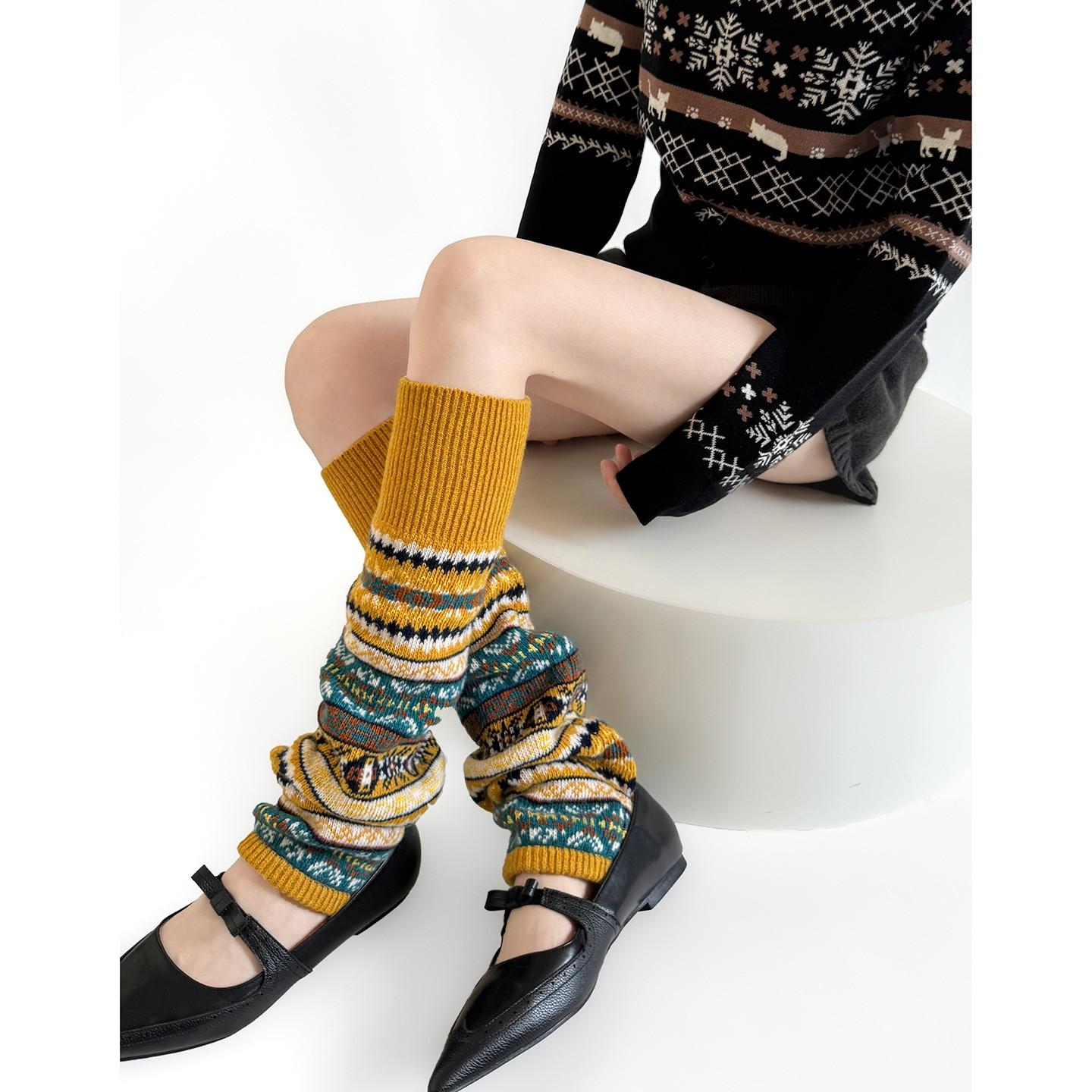 Хе-хе Носки Детские - Зимние Обхваты для Ног Женские Светло-Серые Короткие Носки. One Size