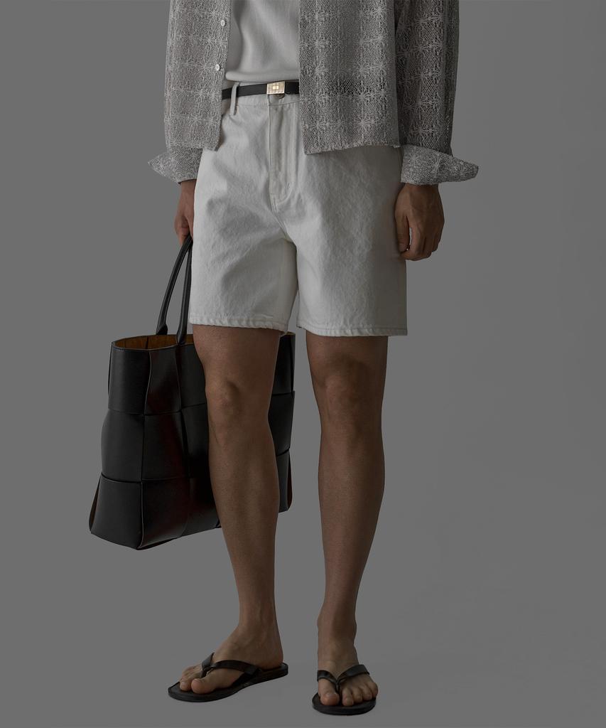 Baulopeulodeogteu White Denim Half Pants